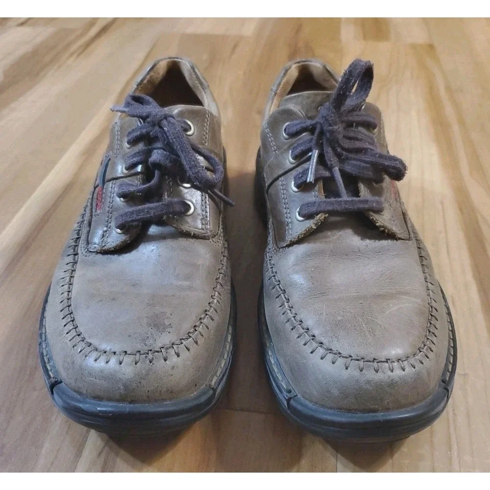 ECCO Fusion Moc Toe‎ Brown Leather Comfort Oxfords Men's EU 42 US Size 8/8.5